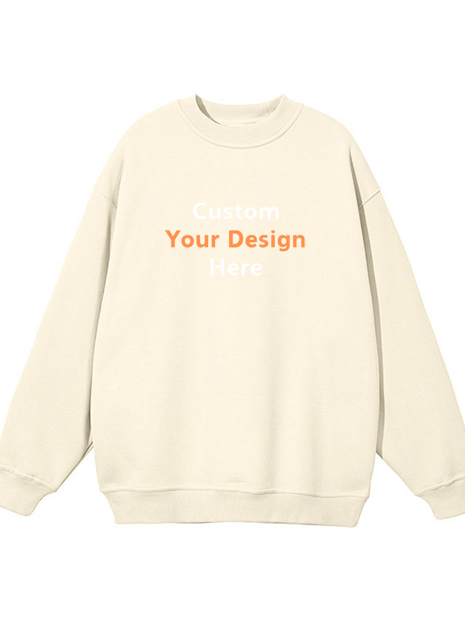 Custom Letter Printed Organic Cotton Sweatshirt