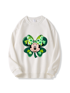 320g Minnie Printed Cotton Sweatshirt for St. Patrick's Day Emma Bridess