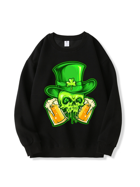 320g Guinness Printed Cotton Sweatshirt for St. Patrick's Day Emma Bridess