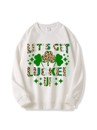 320g Lucked Up Shamrock Cotton Sweatshirt for St. Patrick's Day Emma Bridess