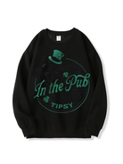 320g Beer Skull Printed Cotton Sweatshirt for St. Patrick's Day Emma Bridess