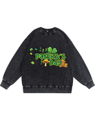 350g St. Patrick's Day Printed Wash Old Cotton Sweatshirt Emma Bridess