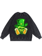 350g Guinness Printed Cotton Wash Old Sweatshirt for St. Patrick's Day Emma Bridess