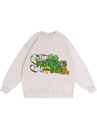 350g St. Patrick's Day Printed Wash Old Cotton Sweatshirt Emma Bridess