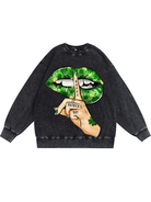 320g Hush Printed Wash Old Cotton Sweatshirt for St. Patrick's Day Emma Bridess