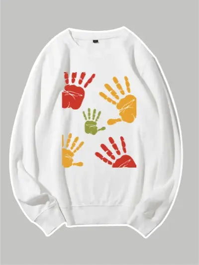 Colorful Hand Graphic Custom Sweatshirt