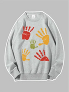 Colorful Hand Graphic Custom Sweatshirt