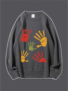 Colorful Hand Graphic Custom Sweatshirt