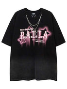 Men's Washed Vintage Graphic Tee With Necklace - Emma Bridess