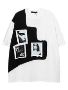 Colorblock Men's Pattern Printed Drop Shoulder T-Shirt - Emma Bridess