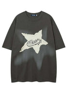 Men's Star Washed Vintage Letter Graphic Tee - Emma Bridess