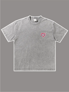 Heart Pattern Washed Vintage Cotton T-Shirt - Emma Bridess