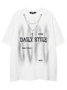 Daily Style Y2K Graphic Tee With Necklace - Emma Bridess