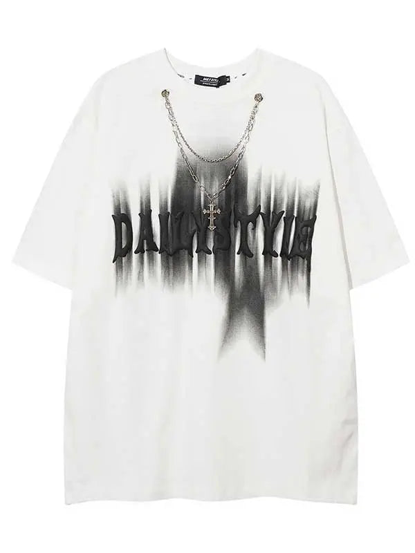 Daily Style Y2K Graphic Tee With Necklace - Emma Bridess