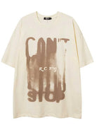 Y2K Washed Vintage Letter Graphic T-shirt - Emma Bridess