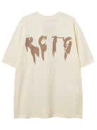 Y2K Washed Vintage Letter Graphic T-shirt - Emma Bridess