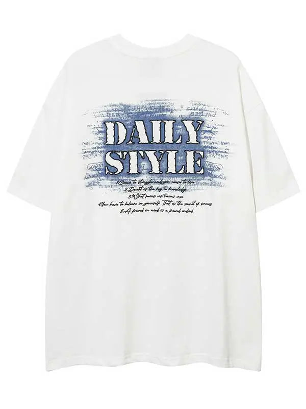 Make for Daily Style Y2K Graphic Tee With Necklace - Emma Bridess