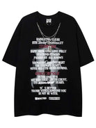 Y2K Letter Graphic Tee With Necklace - Emma Bridess