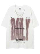 Make for Daily Style Y2K Graphic Tee With Necklace - Emma Bridess