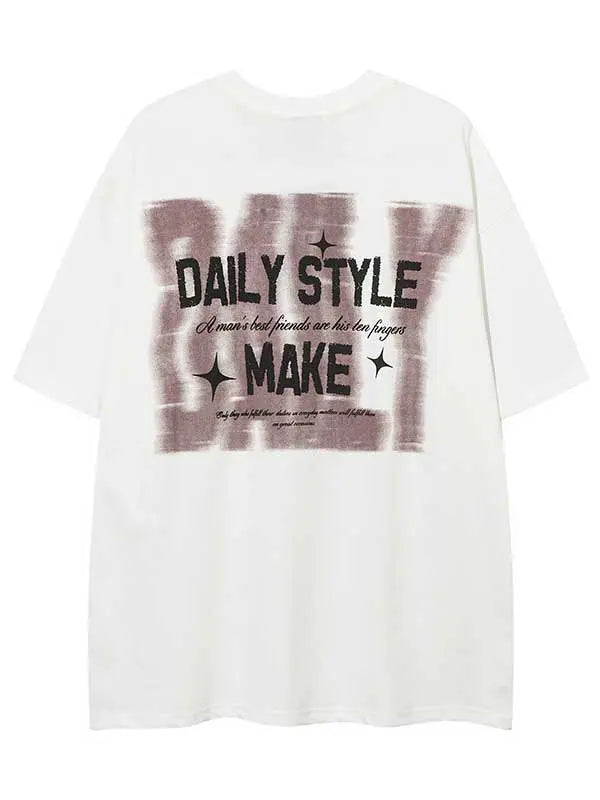 Make for Daily Style Y2K Graphic Tee With Necklace - Emma Bridess