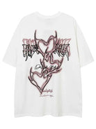 Y2K Letter Graphic Tee With Necklace - Emma Bridess