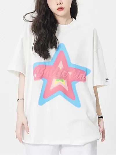 Girls Y2K Star Graphic Tees