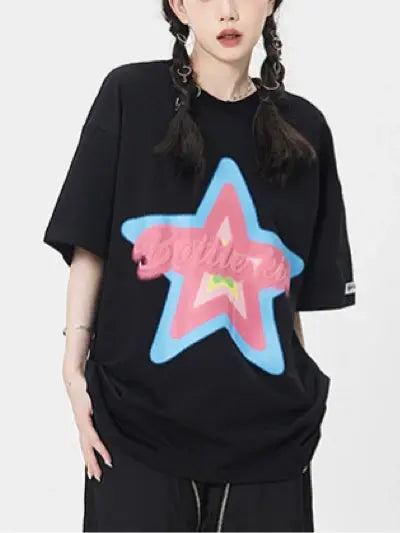 Girls Y2K Star Graphic Tees