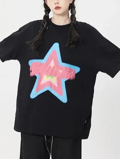 Girls Y2K Star Graphic Tees