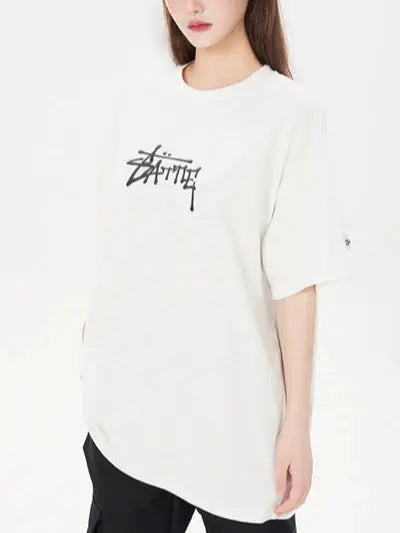 Gothic Letter Printed T-Shirt