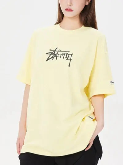 Gothic Letter Printed T-Shirt