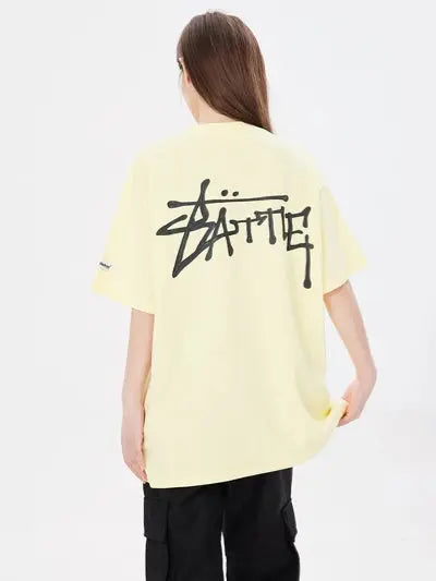 Gothic Letter Printed T-Shirt