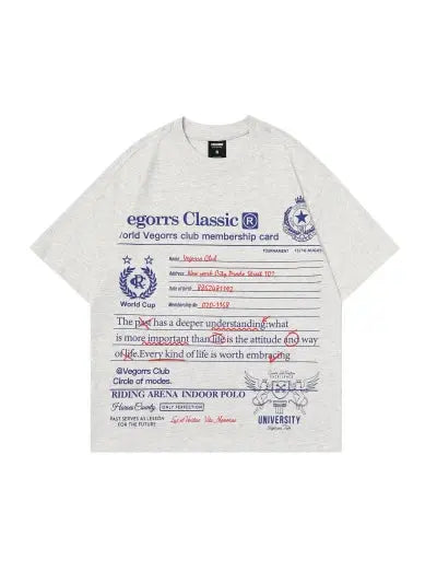 Egorrs Classic Slogan Graphic Tees