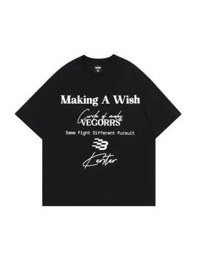 Making a Wish Slogan Graphic Tees