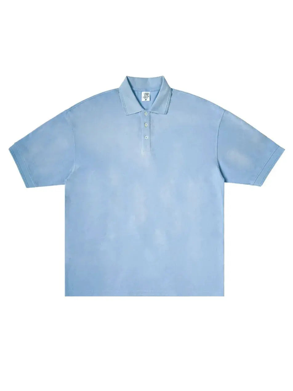 Button Tie Dye Polo T-shirts For Men