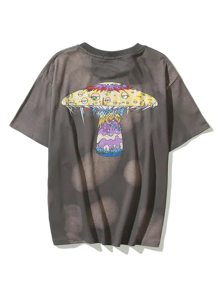 Graffiti Mushroom Eyes Vintage T-shirt