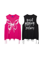 Graffiti Alphabet Butterfly Print Vest