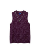 Sleeveless T-shirt with Cross Necklace