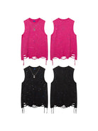 Sequin Ripped Vest Tees