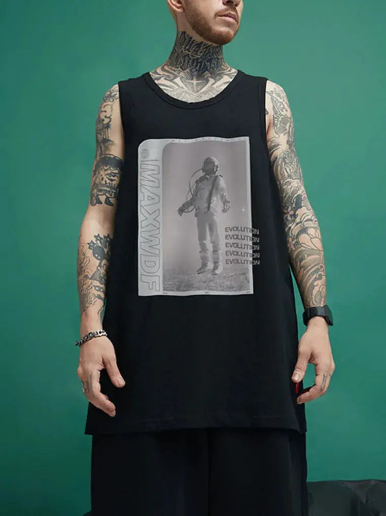 Hip Hop Vintage Sleeveless Shirt