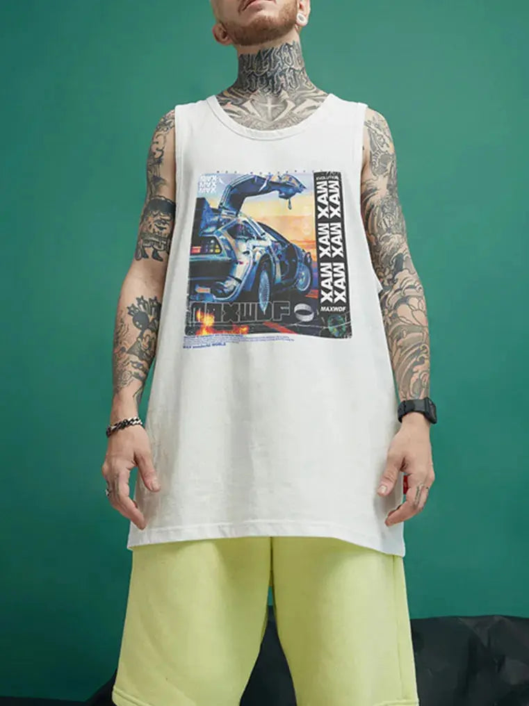 Hip Hop Vintage Sleeveless Shirt