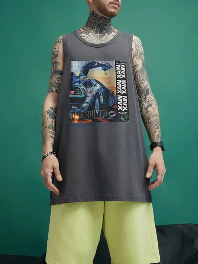 Hip Hop Vintage Sleeveless Shirt