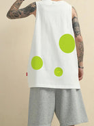 Letter Dot Sleeveless Shirt