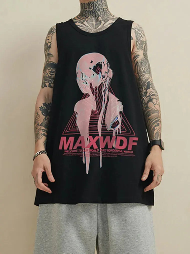 Hip Hop Vintage Sleeveless Shirt