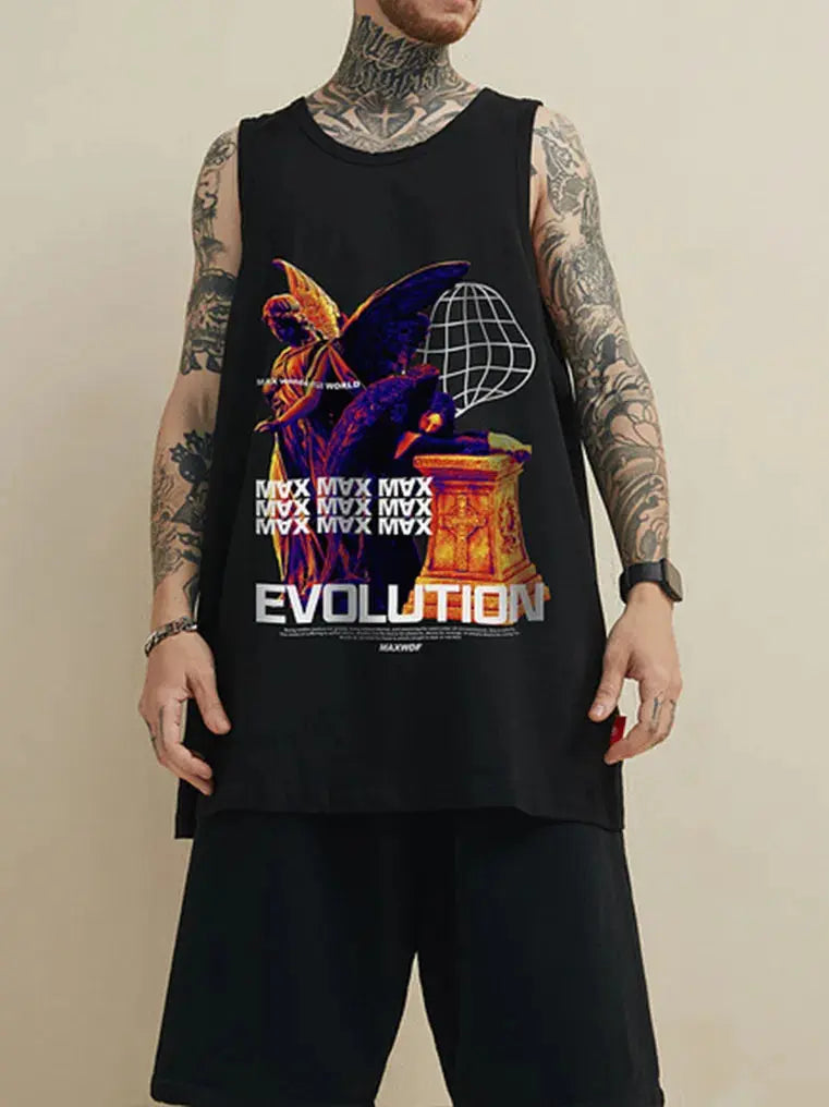 Hip Hop Vintage Vest Sleeveless Shirt