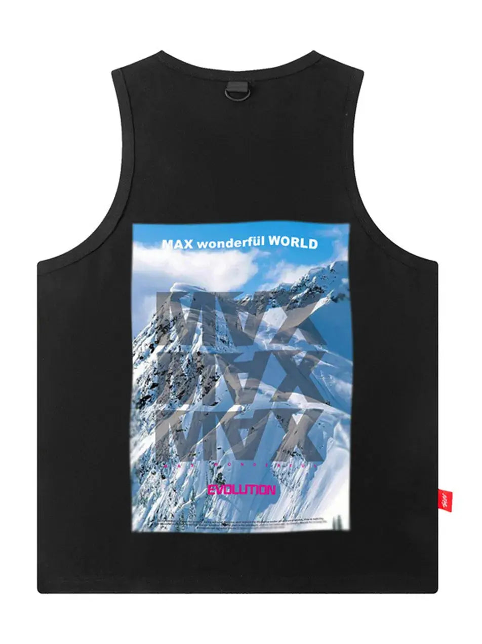 Hip Hop Cotton Printed Vest Sleeveless T-shirt