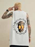 Hip Hop Cotton Skeleton Printed Sleeveless T-shirt