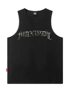 Hip Hop Cotton Skeleton Printed Sleeveless T-shirt