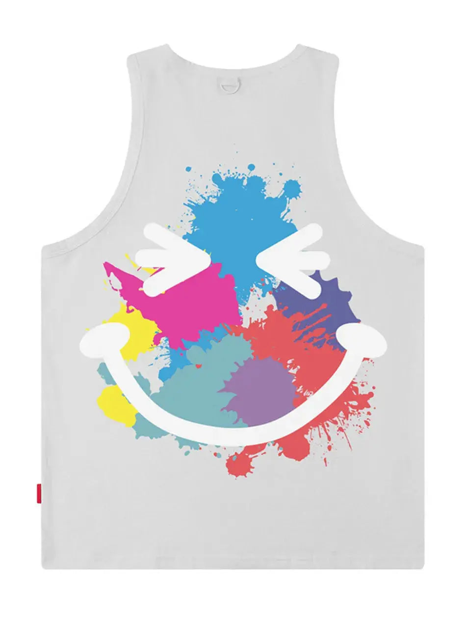 Cotton Smile Printed Vest Sleeveless T-shirt