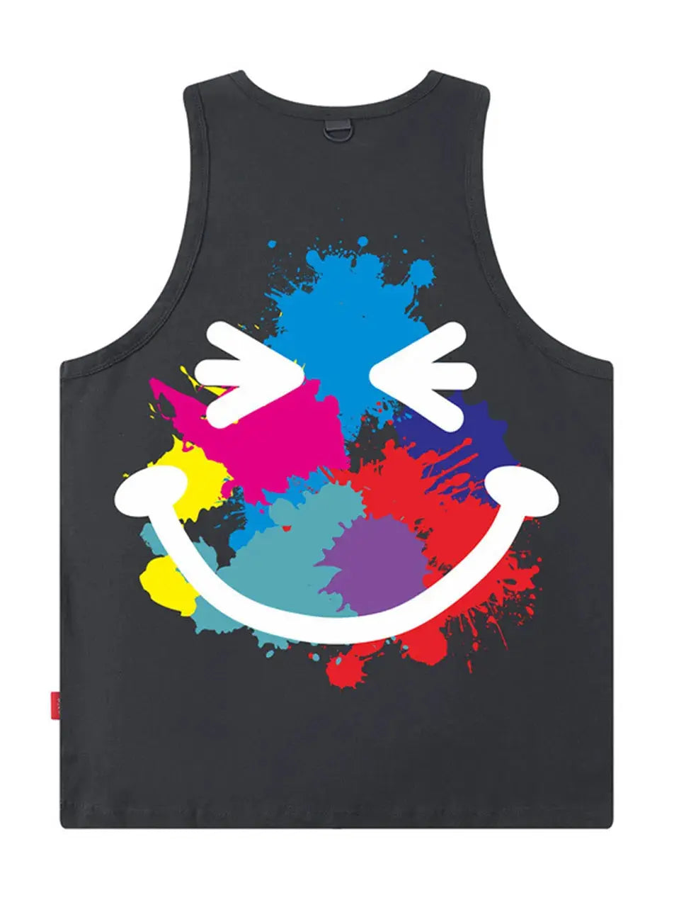 Cotton Smile Printed Vest Sleeveless T-shirt