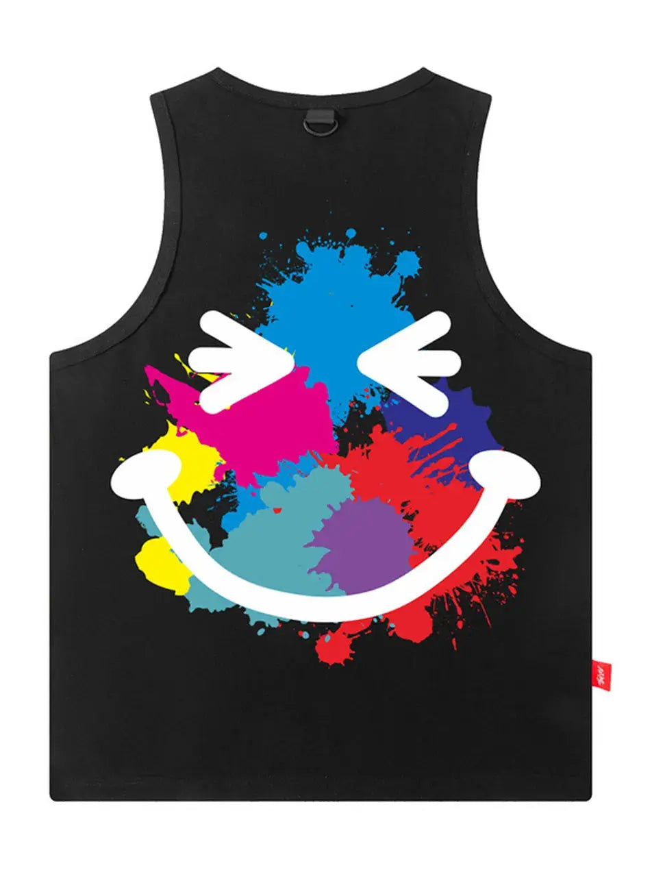 Cotton Smile Printed Vest Sleeveless T-shirt